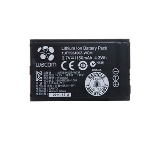 Original 1150mAh 4.3Wh Batteri till Wacom PTH-850-NL - Trykk på bildet for å lukke