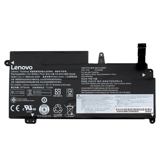 Original 42Wh 3685mAh Batteri till Lenovo Thinkpad 13 20GJ003VPB - Trykk på bildet for å lukke