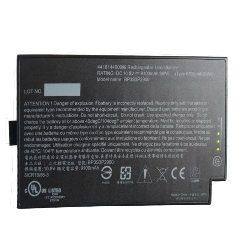 8100mAh 88Wh Batteri till Getac BP3S3P2600(S)