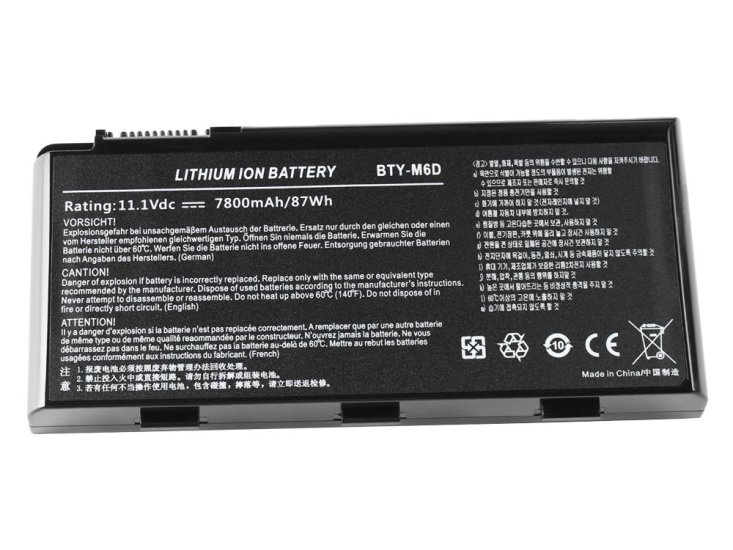 7800mAh 87Wh 9 Celle Batteri Medion Erazer X6812 MD 98460 MD98460 - Trykk på bildet for å lukke