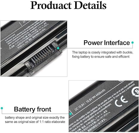 6 Celle Toshiba Satellite A200-1TJ A200-1UM Batteri