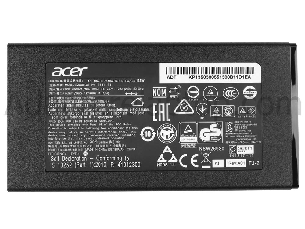 Original 135W Delta ADP-135FB B(5.5mm * 2.5mm) AC Adapter Lader