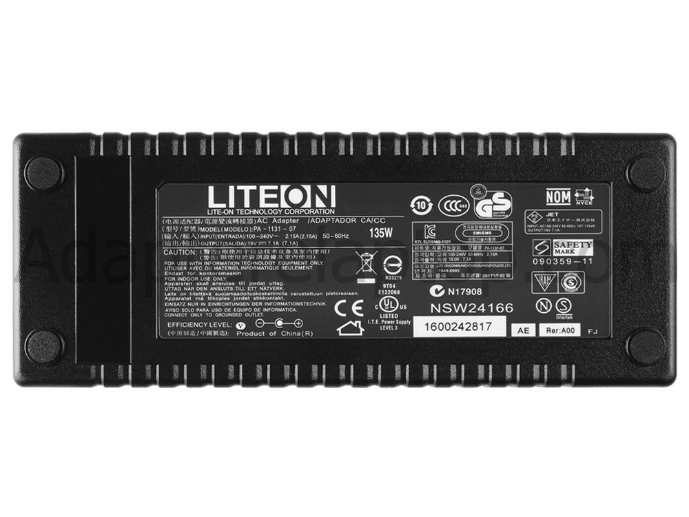 135W Acer Aspire All in One Z3 Serie Z3801 Z3801-AT993 AC Adapter Lader