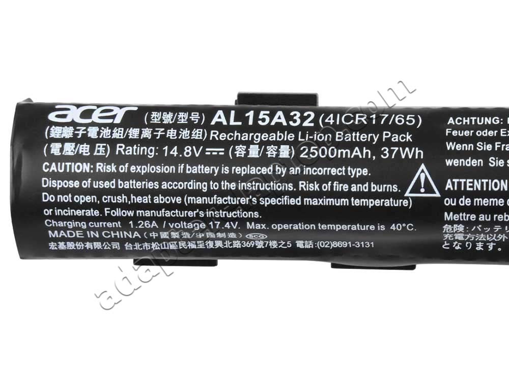 Original Batteri Acer Aspire E5-522G-87NA E5-522-87UL 2500mAh 37Whr