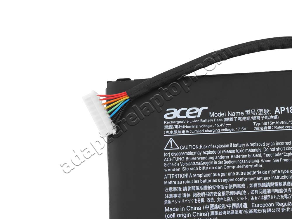 3815mAh 58.75Wh Acer Predator Helios 300 PH317-53-716R Batteri