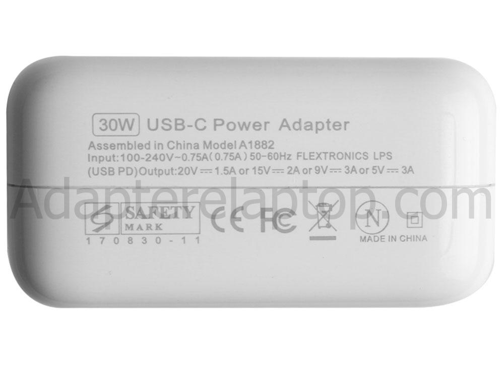 30W USB-C Apple MacBook Air 13 2020 MWTJ2FN/A AC Adapter Lader