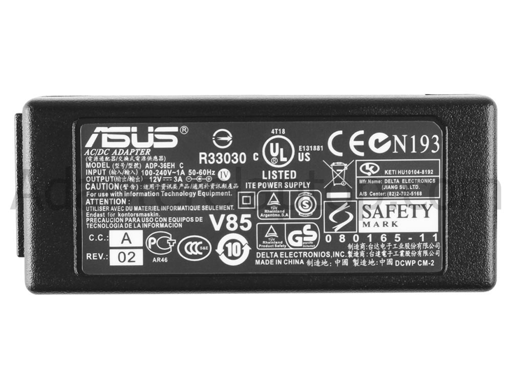 12V 3A 36W Asus Eee Touch T91 Notebook AC Adapter Lader