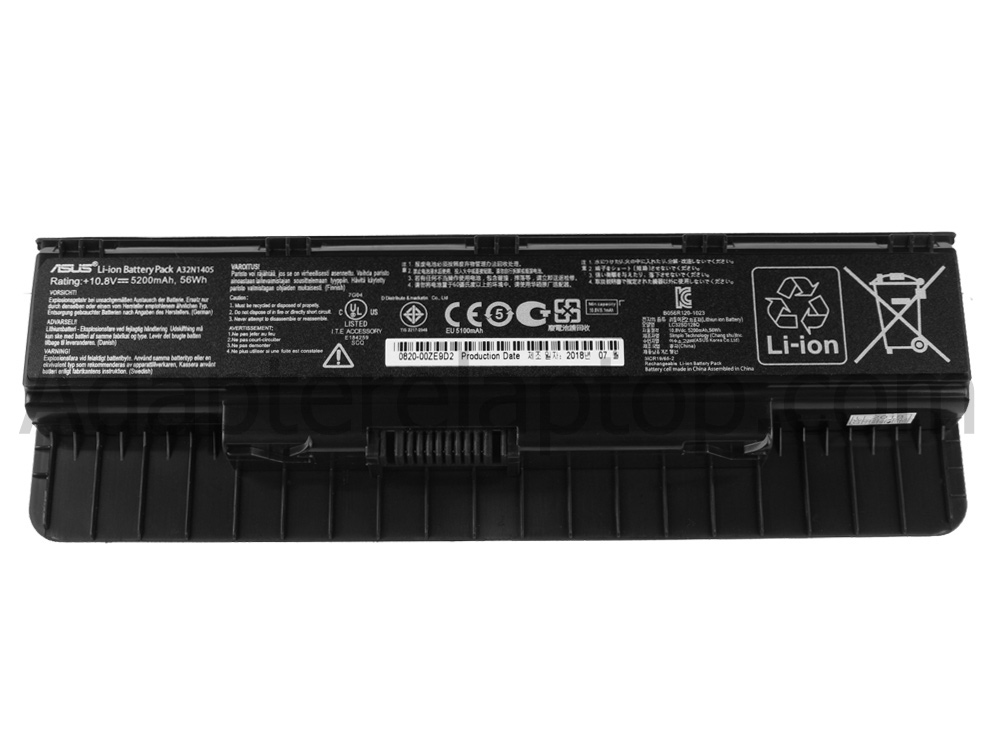 Original 5200mAh 56Whr Asus N751JX-T7187T Batteri