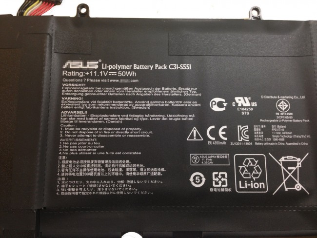 Original 50whr Asus S551LB-CJ045H S551LB-CJ046H S551LB-CJ058H Batteri