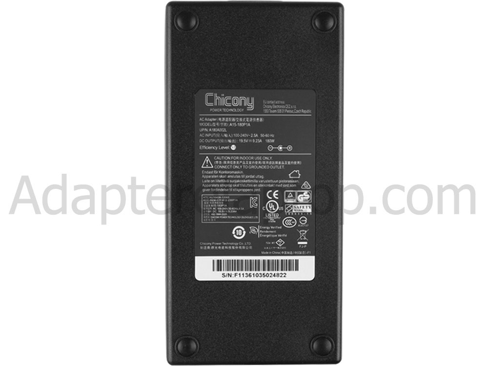 Original 180W Slim MSI GS65 Stealth Thin 8RE-020DE AC Adapter Lader