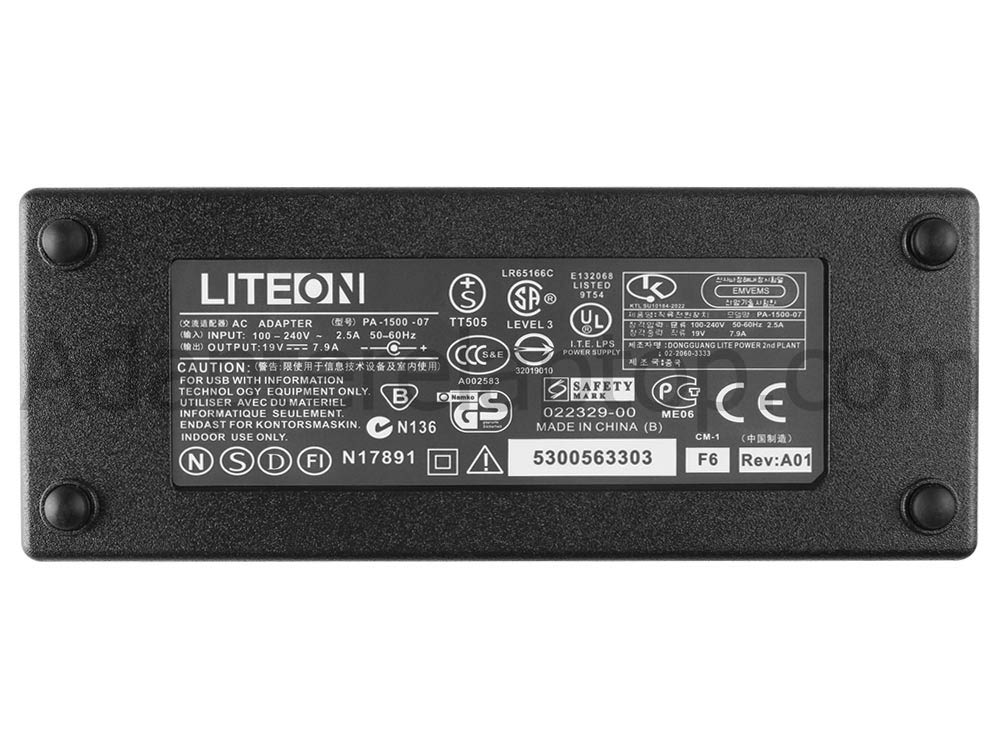 19V 7.9A 150W Clevo 5600 5600D 5600DS Notebook AC Adapter Lader