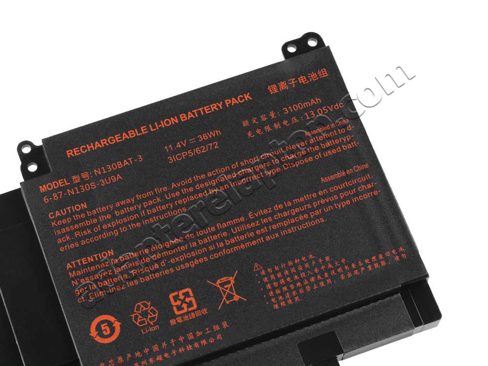 3100mAh 36Wh 3 Celle Batteri Tuxedo System76 Galago Pro 3