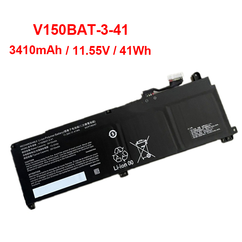 3410mAh 41Wh Batteri till Clevo V150BAT-3-41