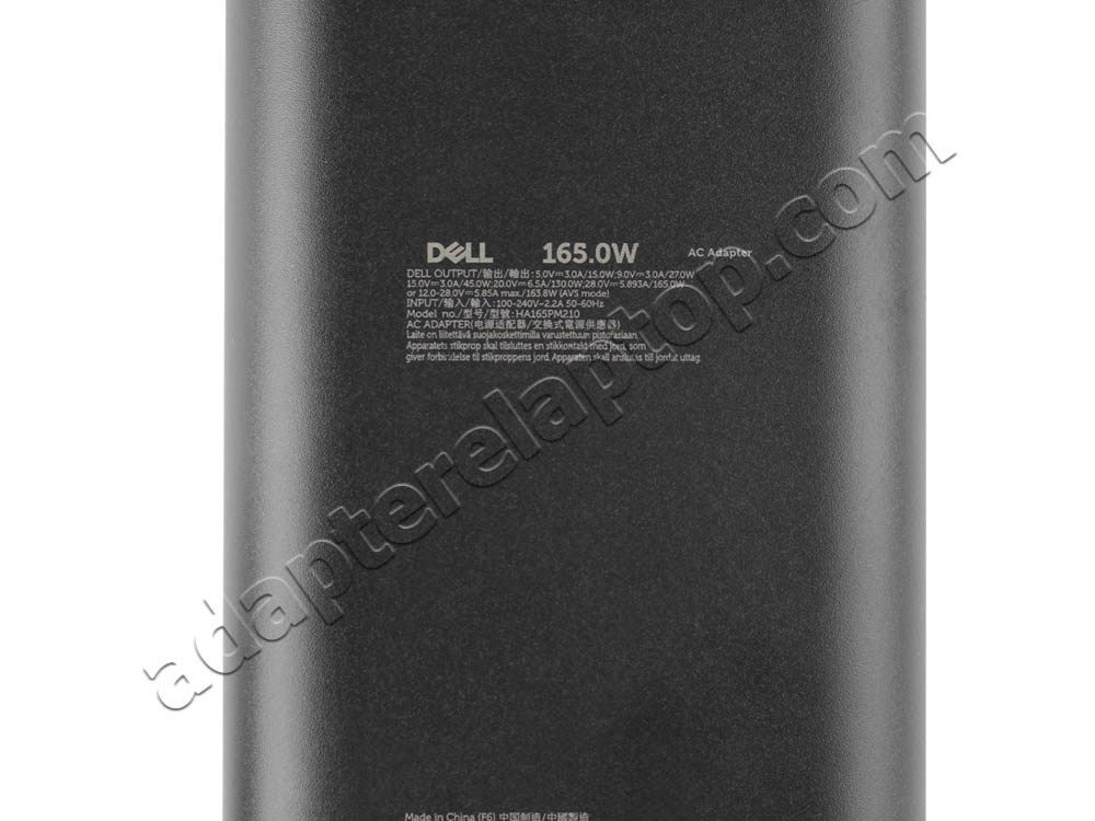 Original 165W USB-C Dell Mobile Precision 5690 Workstation AC Adapter Lader + kabel