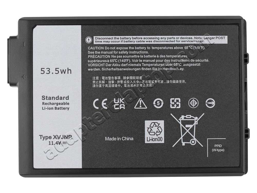 4457mAh 53.5Wh Batteri till Dell Latitude 5430 Rugged