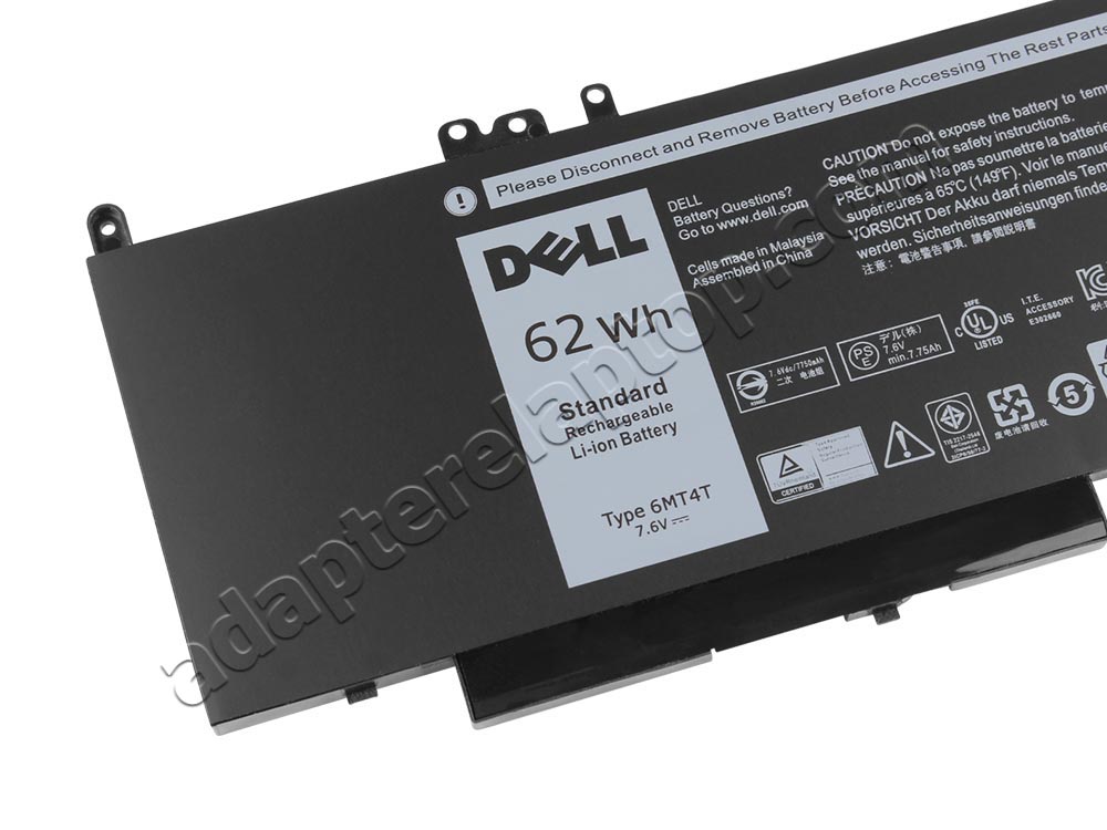 62Wh 4 Celle Dell Latitude E5570-NNM4Y Batteri