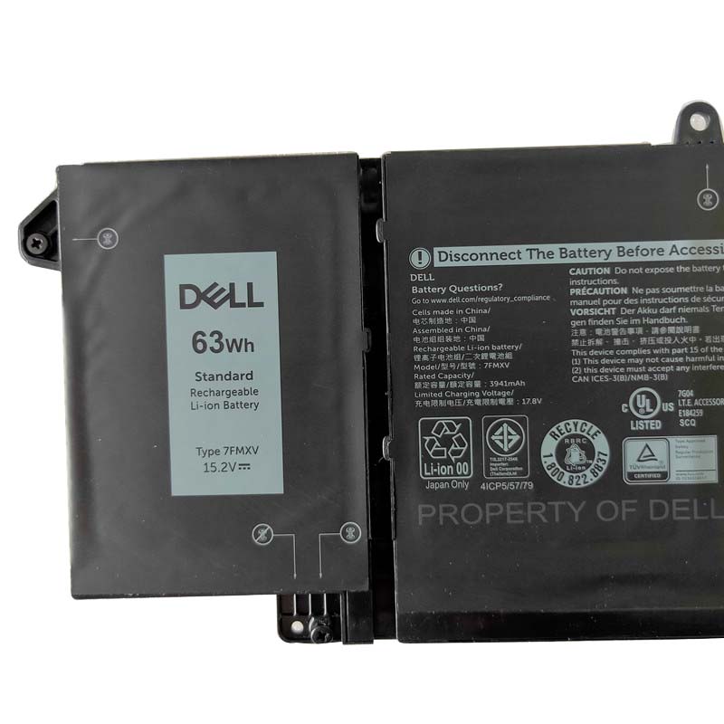 Original 4145mAh 63Wh 4 Celle Batteri til Dell Latitude 7420