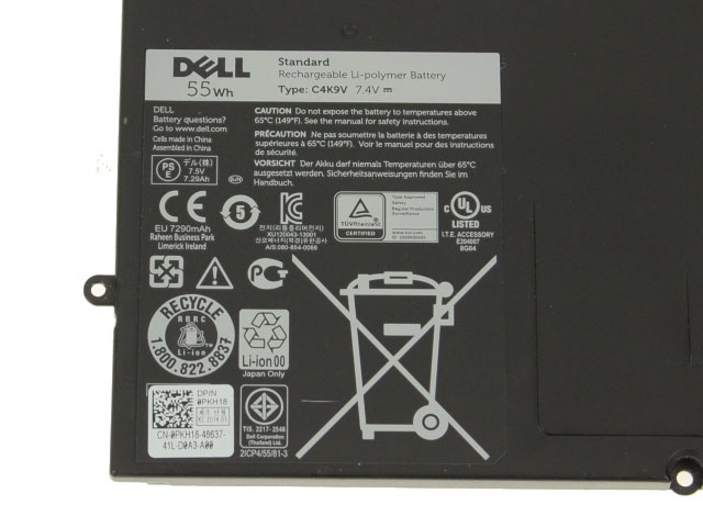 55Wh 6 Celle Dell XPS 12 9Q33 Batteri