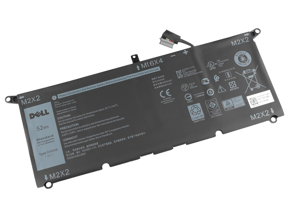 6500mAh 52Wh 4 Celle Dell XPS 13 9370-0WG2D Batteri