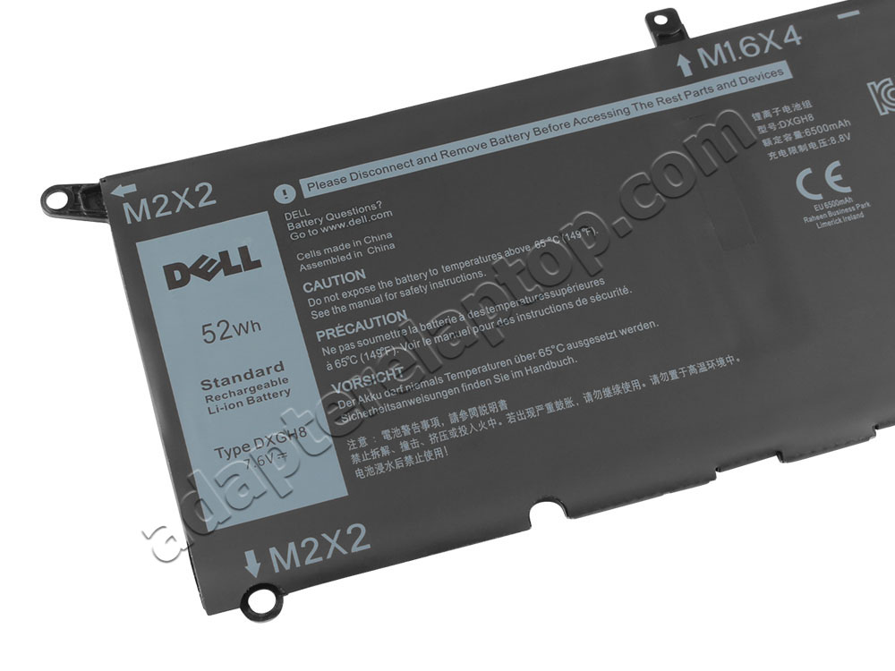 6500mAh 52Wh 4 Celle Dell XPS 13 9370-0WG2D Batteri