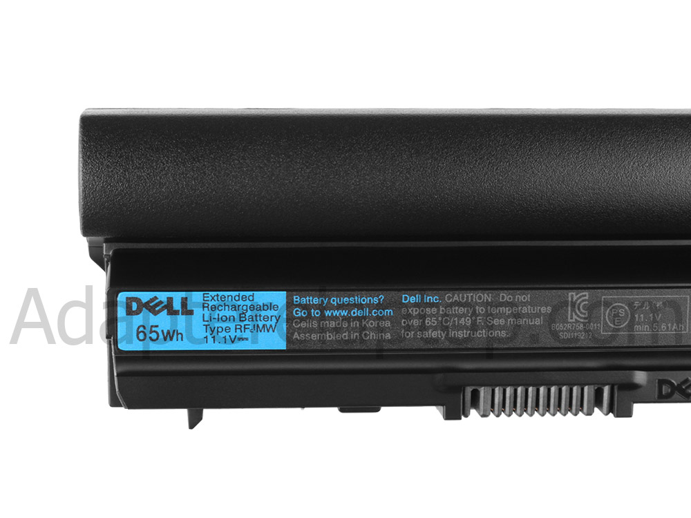 65Wh 6 Celle Dell KFHT8 K2R82 KJ321 NGXCJ R8R6F Batteri