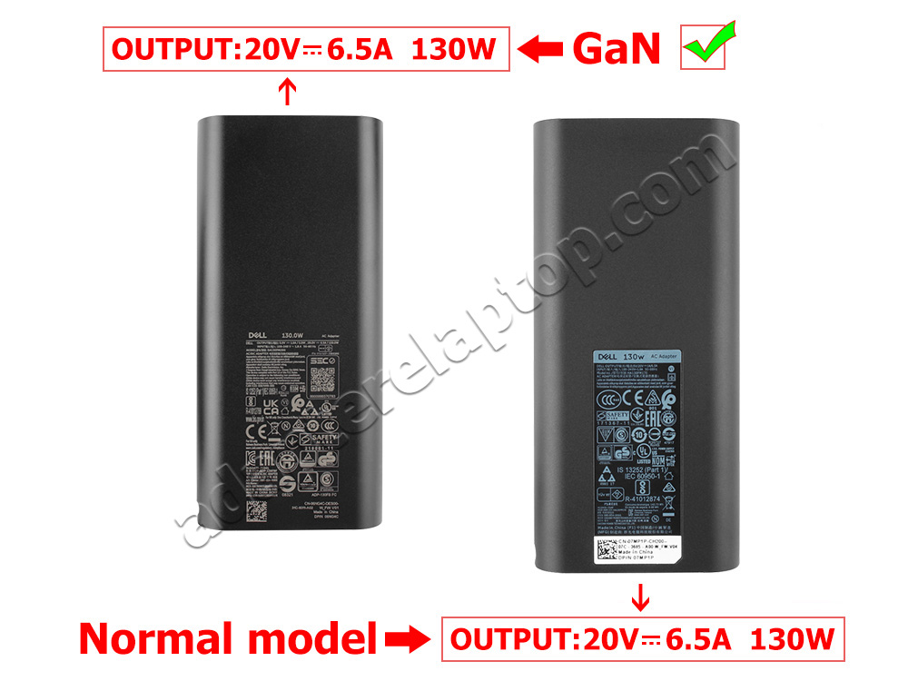Original 130W USB-C Dell Precision 3590 Workstation GaN Adapter Lader + kabel