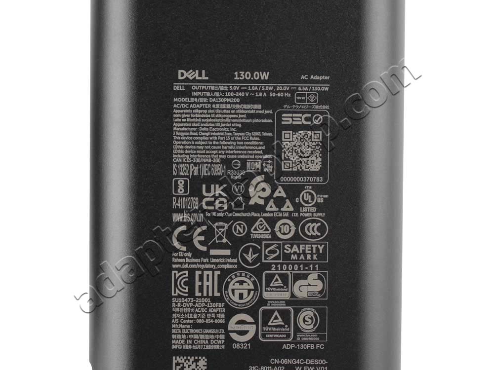 Original 130W USB-C Dell Precision 3590 Workstation GaN Adapter Lader + kabel