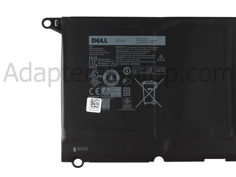 60Wh 4 Celle Dell XPS 13 9360-0005 Batteri