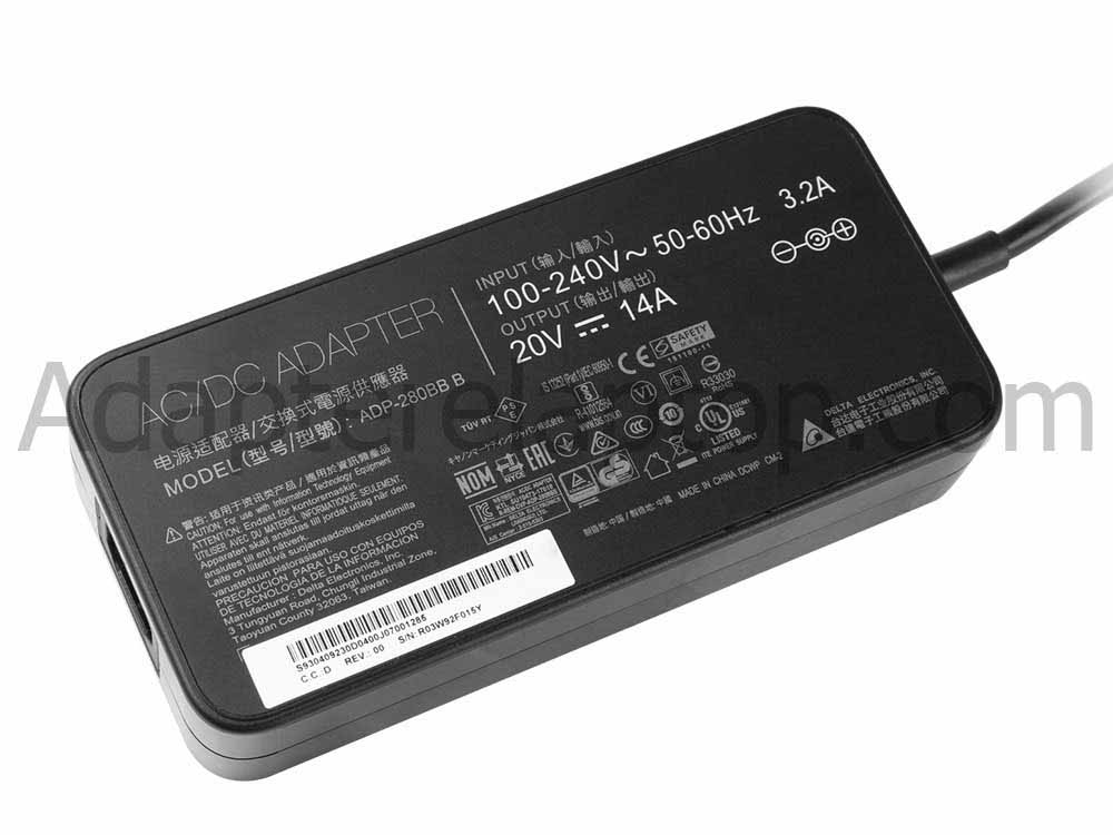 280W MSI GE65 Raider 9SF-012UK AC Adapter Lader