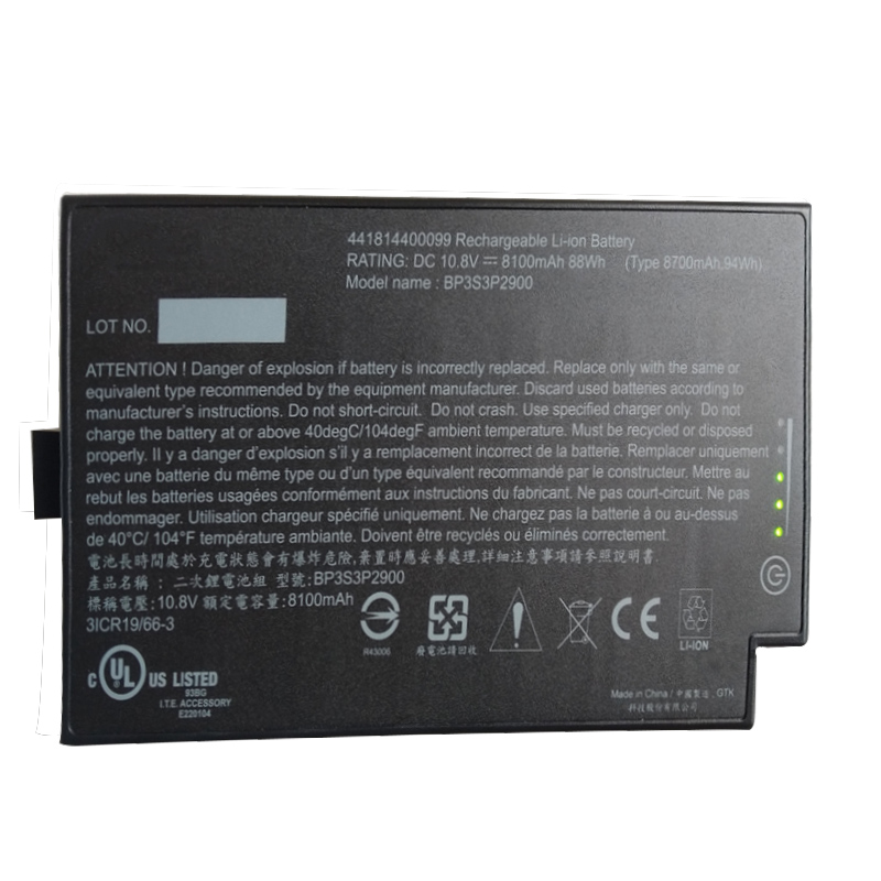 8100mAh 88Wh Batteri till Getac BP3S3P2600(S)