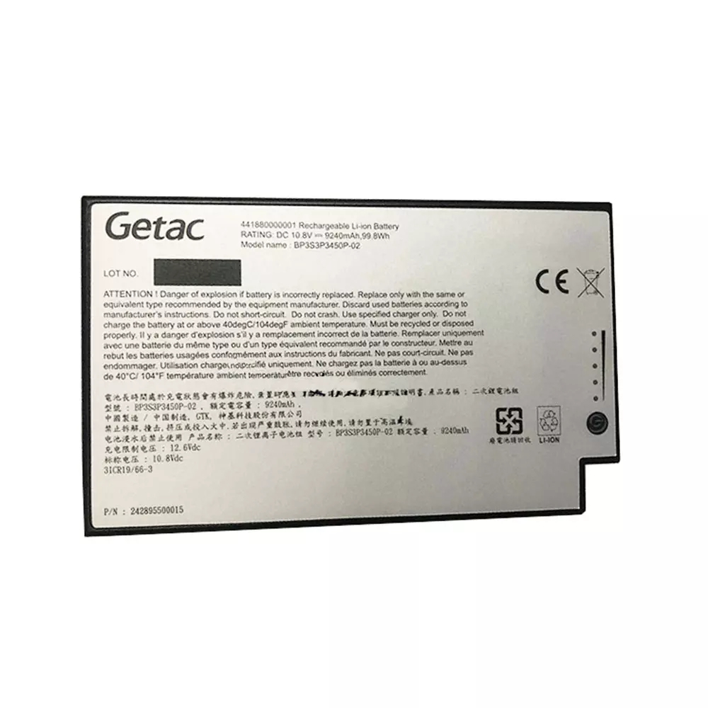 9240mAh 99.8Wh Batteri till Getac 441880000001