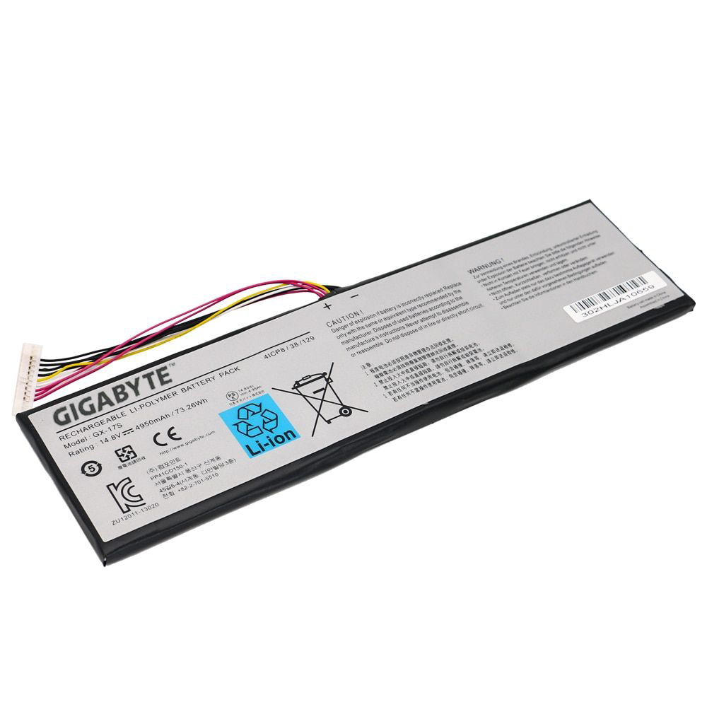 4950mAh 73.26Wh Batteri till Gigabyte GX-17S