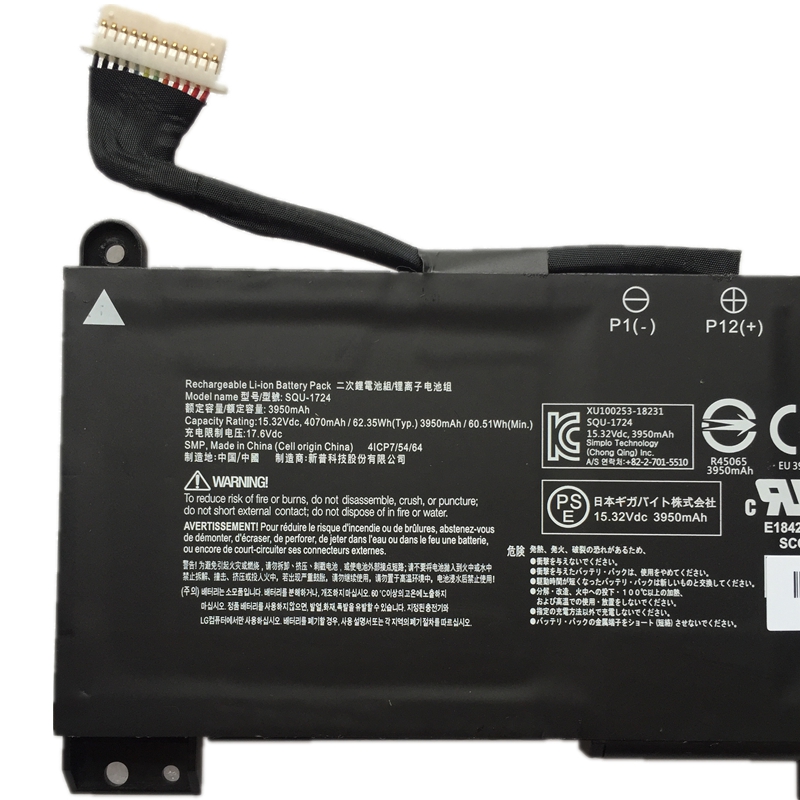 4070mAh 62.35Wh Batteri till Gigabyte 3ICP7/54/64