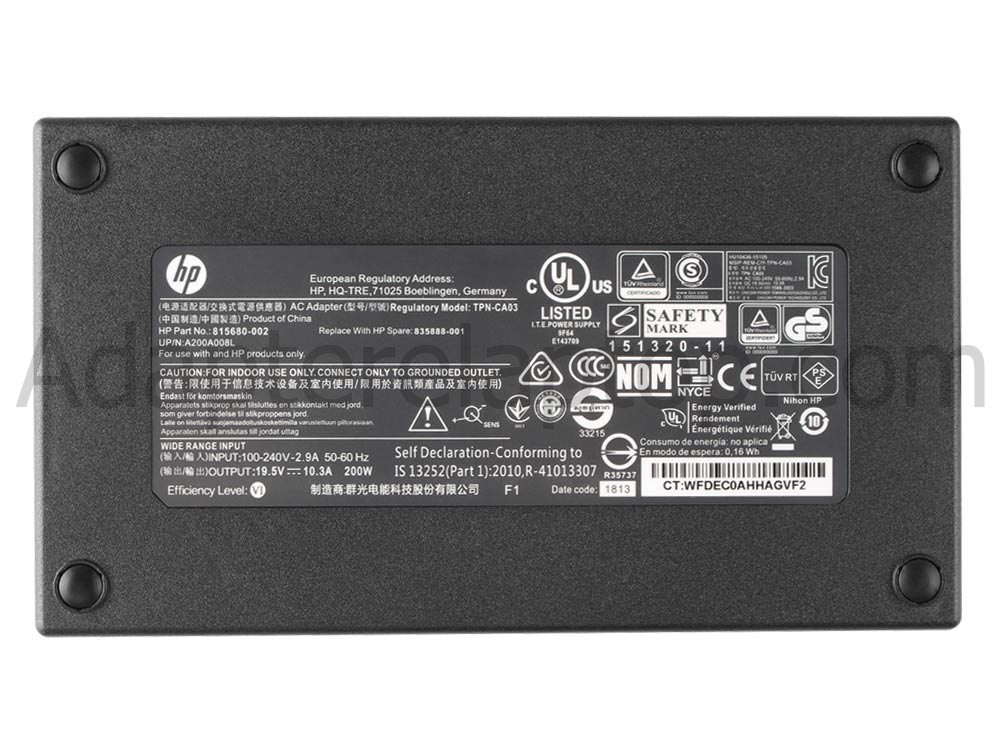 Original 200W HP Victus Gaming 15-fa0000 AC Adapter Lader + Gratis kabel