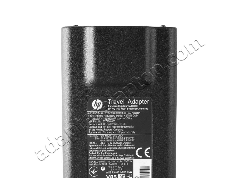 Original 65W HP HP 574487-001 AC Adapter Lader