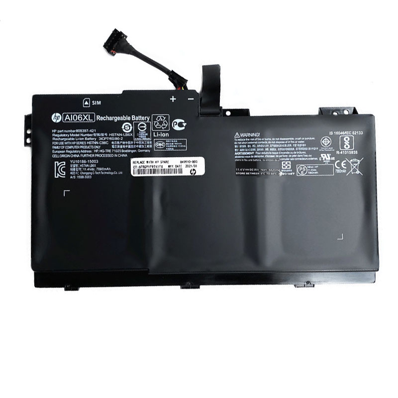 Original 7860mAh 96Wh 6 Celle Batteri till HP ZBook 17 G3 W3H82UP