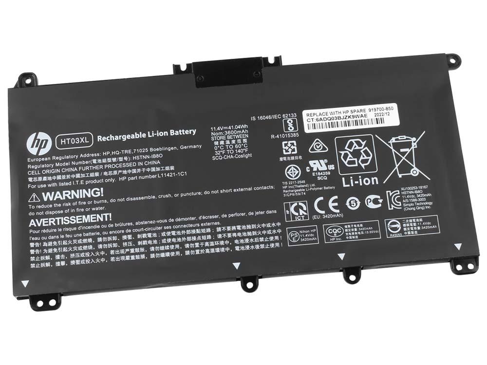 Original 11.55V 3470mAh 41.9Wh Batteri til HP 15-da0355ng 15-da0902ng