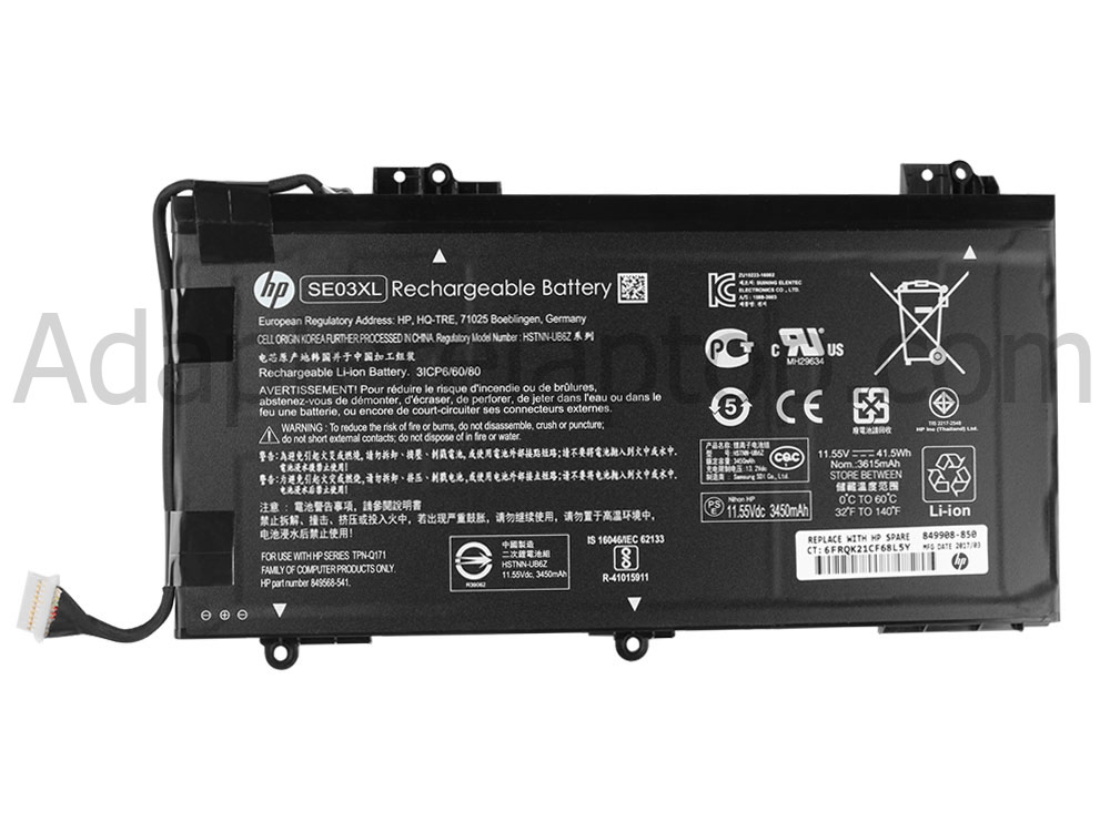 41.5Wh 3450mAh 3 Celle HP Pavilion 14-al171ng 14-al171no Batteri