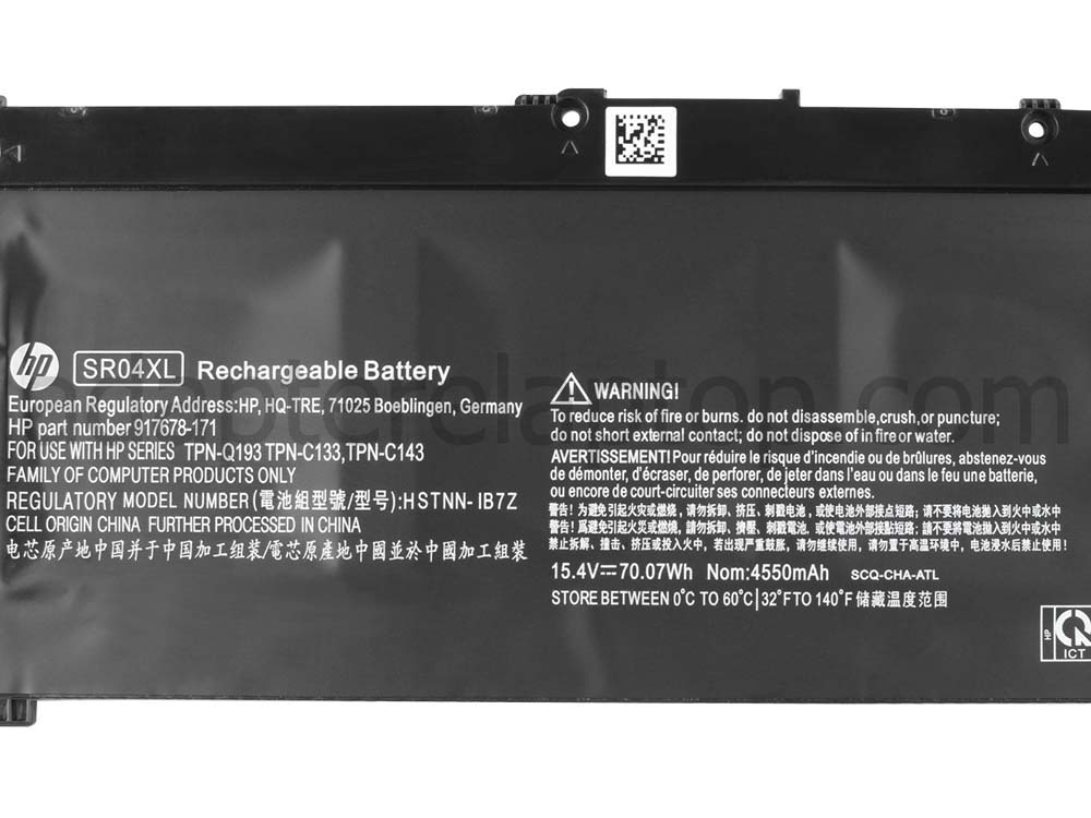 Original 4550mAh 70.07Wh HP Omen 15-ce013ns 15-ce013nu Batteri