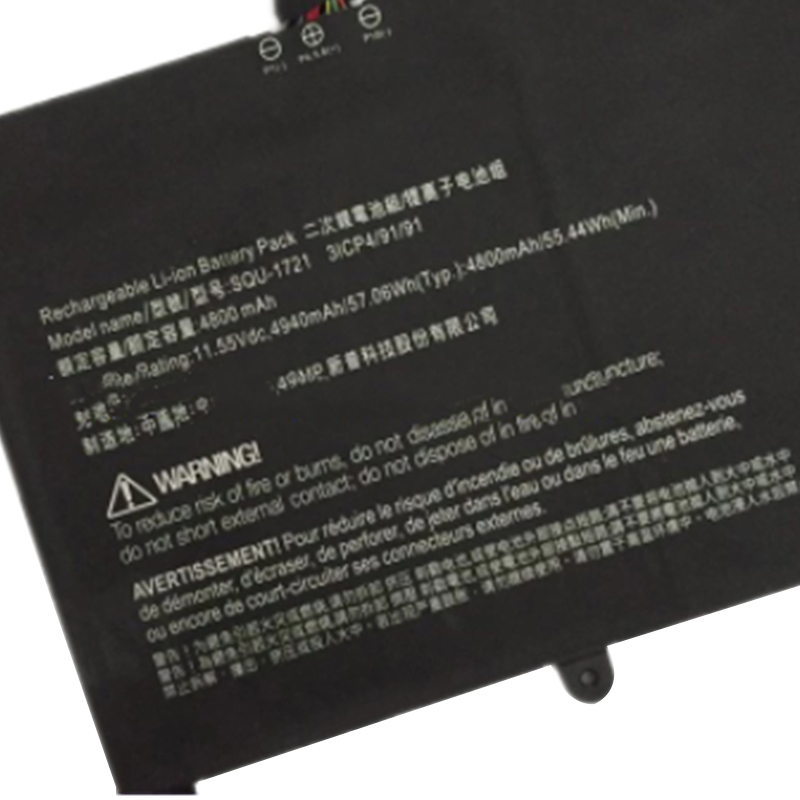 11.55V 4940mAh 57.06Wh Batteri till Hasee 3ICP4/91/91