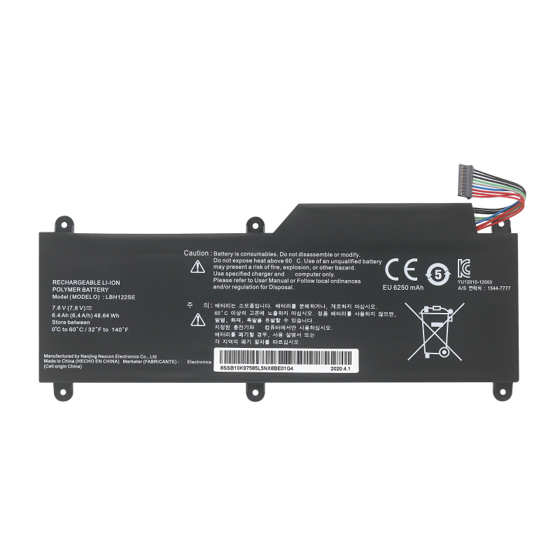 7.6V 6400mAh 48.64Wh Batteri till LG 15U530