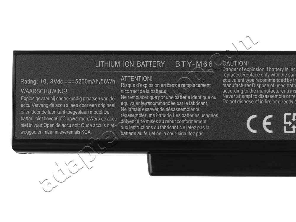 4800mAh 6 Celle MSI GX620 Batteri