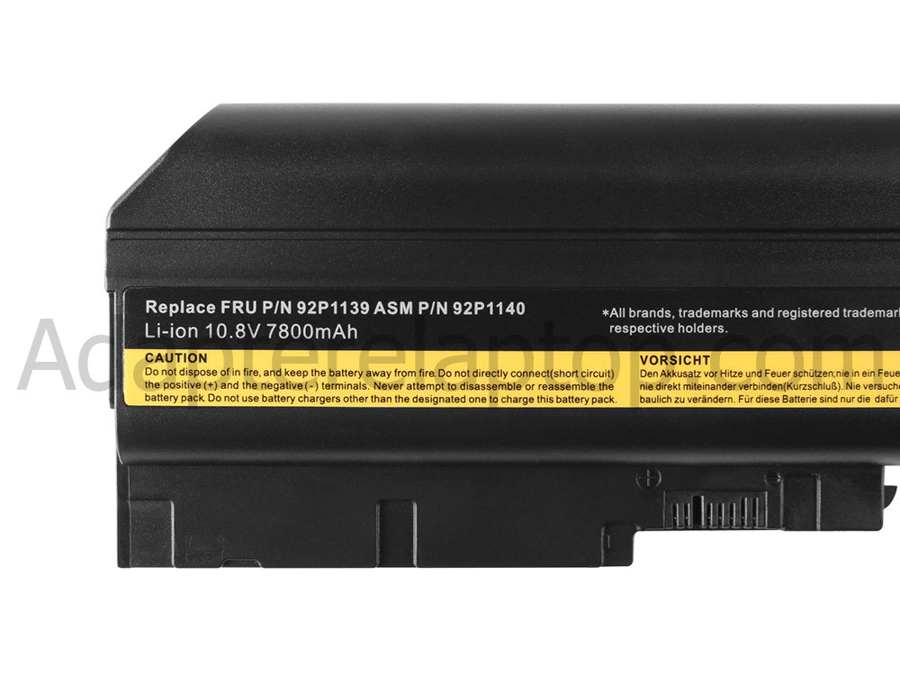 7800mAh 84Wh 9 Celle Lenovo 40Y6797 Batteri