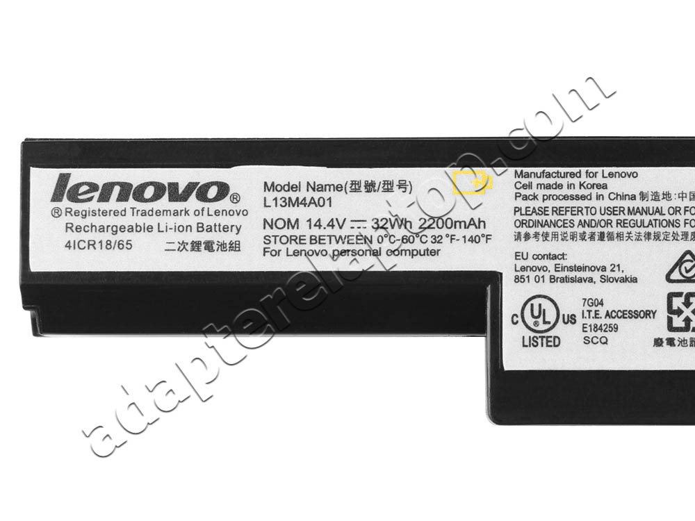 Original 14.8V 2800mAh 41Wh Lenovo L12S4E55 L12L4E55 L12M4E55 L13S4A01 L13L4A01 Batteri