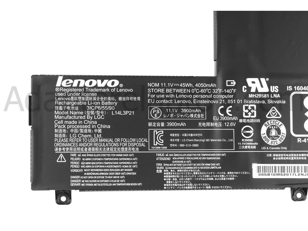 Original 45Whr 3 Celle Lenovo Flex 3-1470 80JK 80JY Batteri