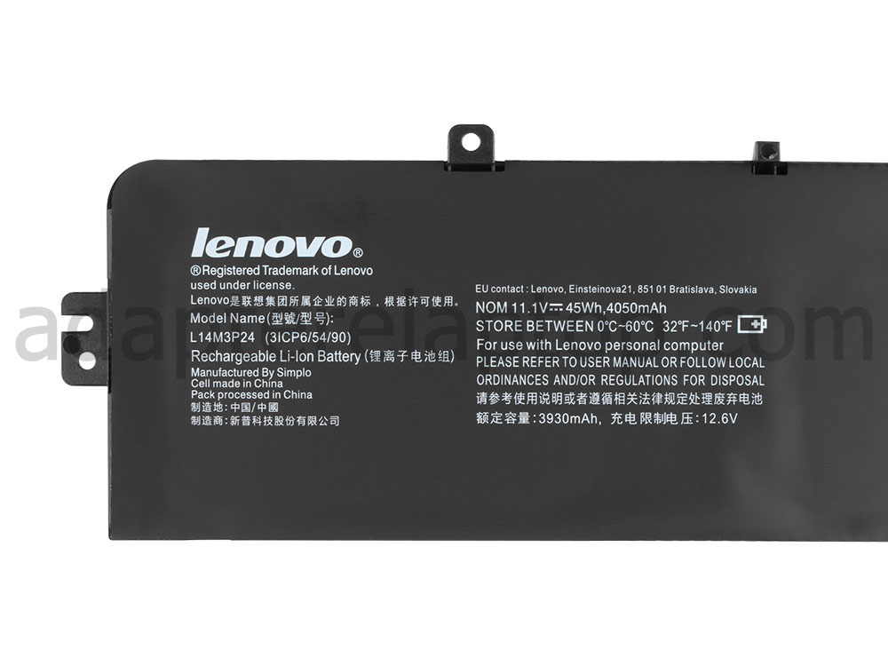 Original 45Wh 4050mah 3-Celle Lenovo IdeaPad 700-17ISK 80RV Batteri