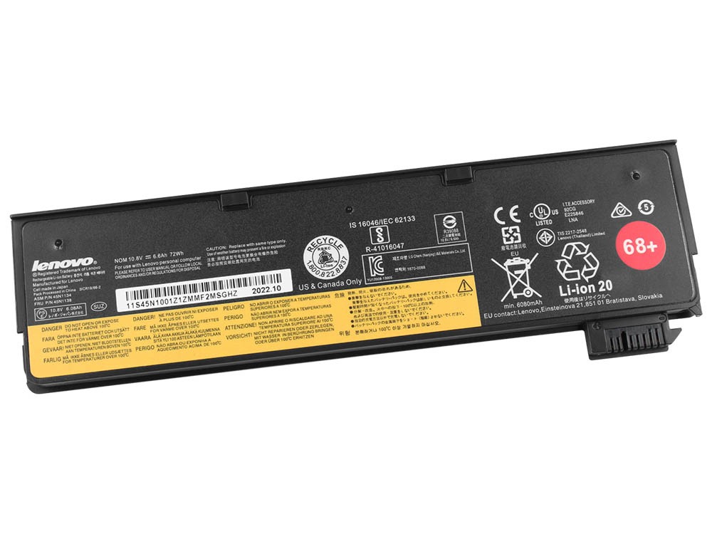 Original 6600mAh 72Wh 6 Celle Lenovo ThinkPad X260 20F6A09KCD Batteri