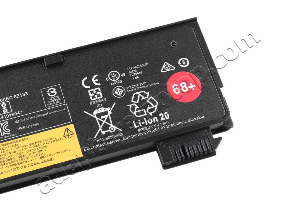 Original 6600mAh 72Wh 6 Celle Lenovo ThinkPad X260 20F6A09KCD Batteri
