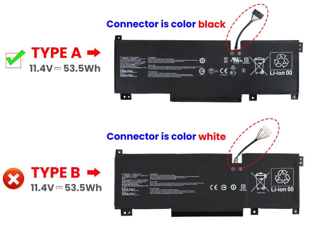 11.4V 4700mAh 53.5Wh Batteri till MSI Katana GF66 11UD-476IN