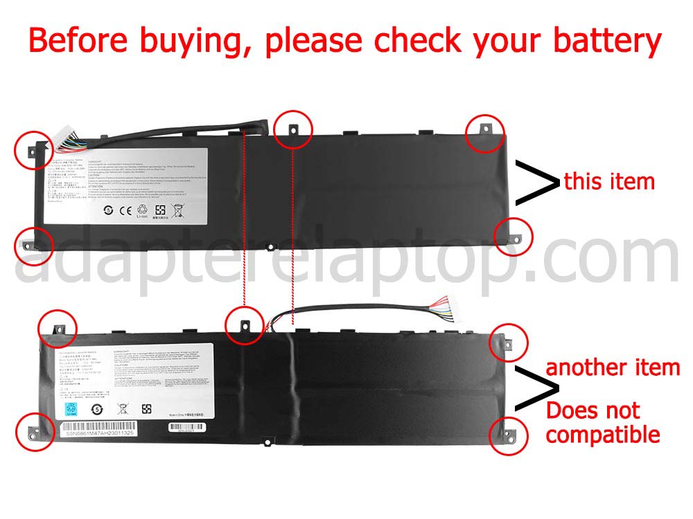 5380mAh 4 Celle MSI PS63 Modern 8RC-054IT batteri